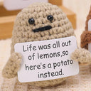 Charming Handmade Potato Plush Doll Cozy Wool Decor Item