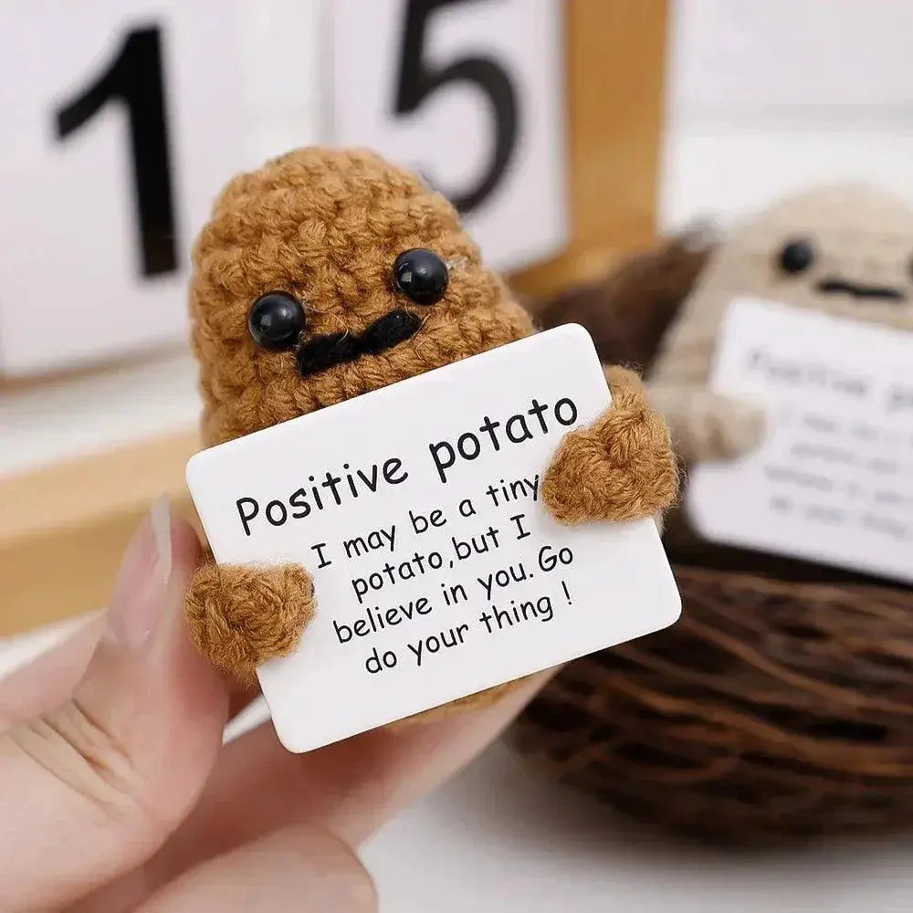 Handmade Potato Plush Doll Cozy Wool Decor Item For Home