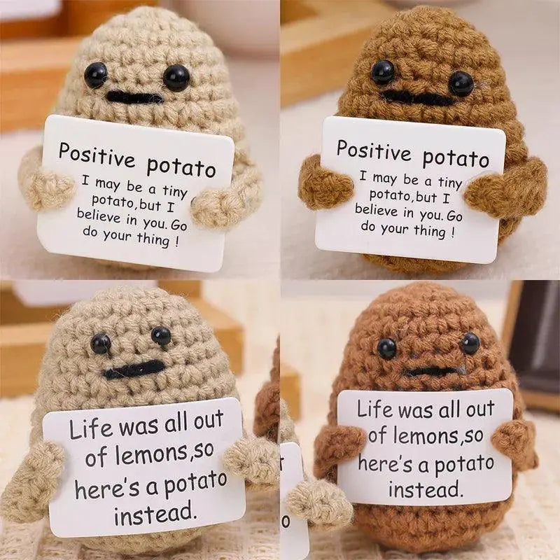 Handmade Potato Plush Doll Cozy Wool Decor Item For Home