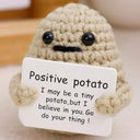 Charming Handmade Potato Plush Doll Cozy Wool Decor Item