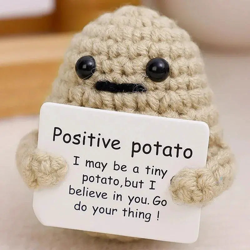 Handmade Potato Plush Doll Cozy Wool Decor Item For Home