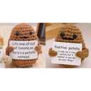 Charming Handmade Potato Plush Doll Cozy Wool Decor Item