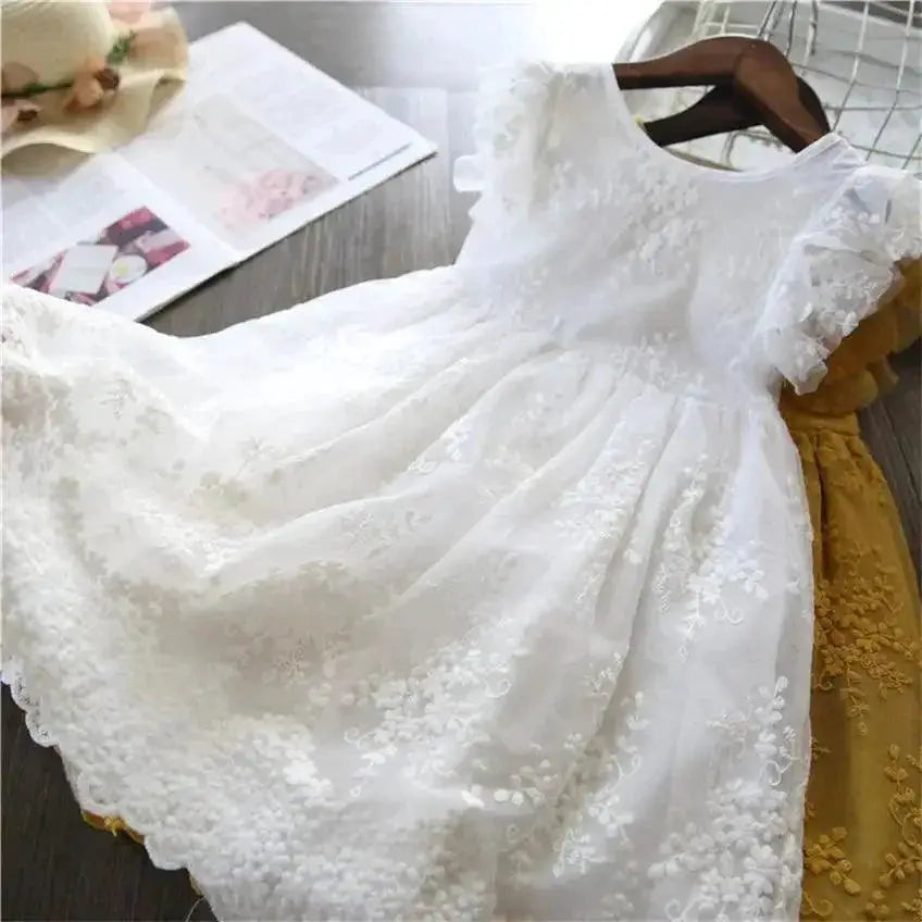 Charming Red Lace Princess Dress for Parties and Events