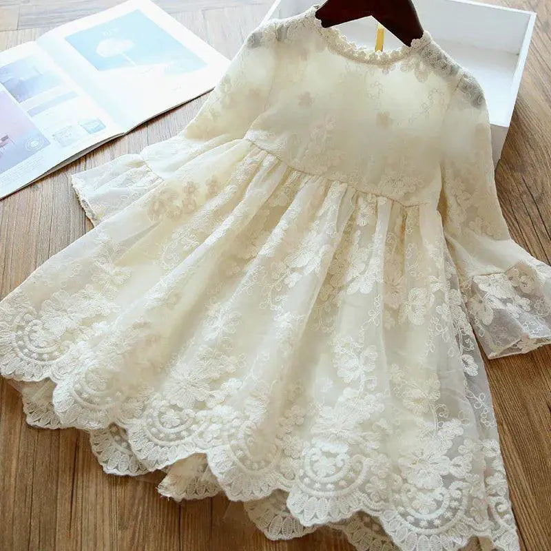 Charming Red Lace Princess Dress for Parties and Events