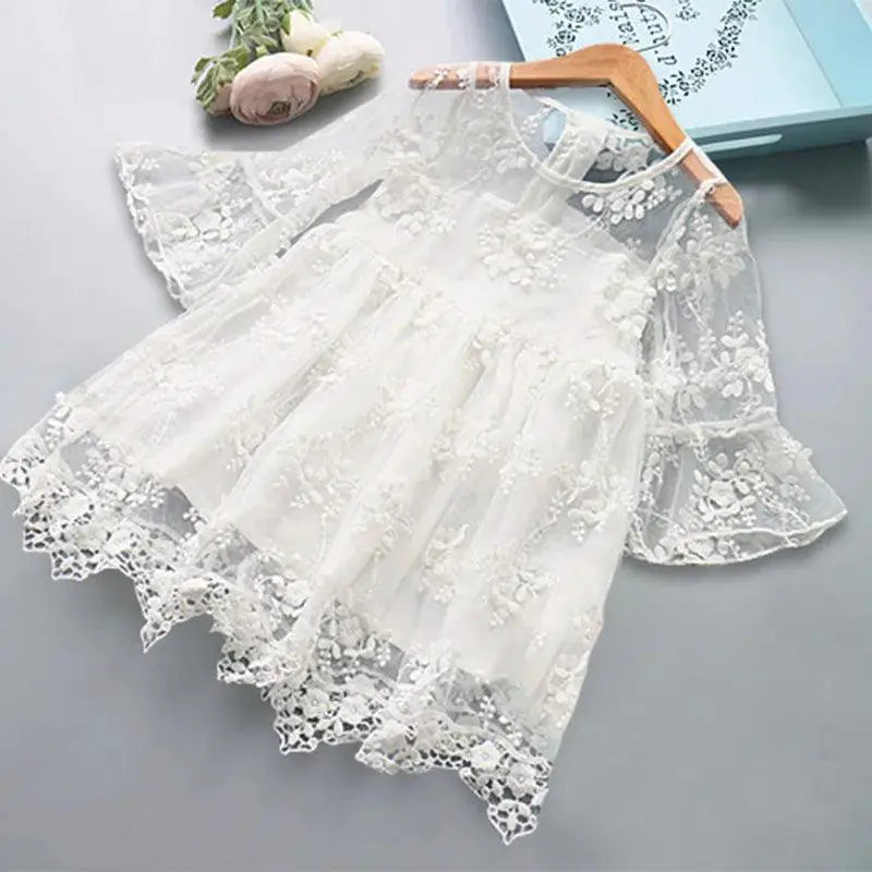 Charming Red Lace Princess Dress for Parties and Events
