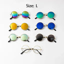 Charming Vintage Round Sunglasses for Small Pets Eye Wear
