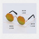 Charming Vintage Round Sunglasses for Small Pets Eye Wear