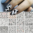Charming Winter Nail Art Stickers with Greenery Birds Cocoa