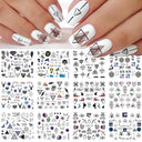 Charming Winter Nail Art Stickers with Greenery Birds Cocoa
