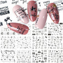 Charming Winter Nail Art Stickers with Greenery Birds Cocoa