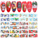 Charming Winter Nail Art Stickers with Greenery Birds Cocoa