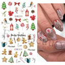 Charming Winter Nail Art Stickers with Greenery Birds Cocoa