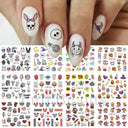 Charming Winter Nail Art Stickers with Greenery Birds Cocoa