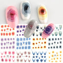 Charming Winter Nail Art Stickers with Greenery Birds Cocoa