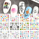 Charming Winter Nail Art Stickers with Greenery Birds Cocoa