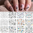 Charming Winter Nail Art Stickers with Greenery Birds Cocoa