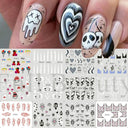 Charming Winter Nail Art Stickers with Greenery Birds Cocoa