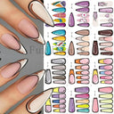 Charming Winter Nail Art Stickers with Greenery Birds Cocoa