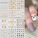 Charming Winter Nail Art Stickers with Greenery Birds Cocoa