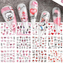 Charming Winter Nail Art Stickers with Greenery Birds Cocoa