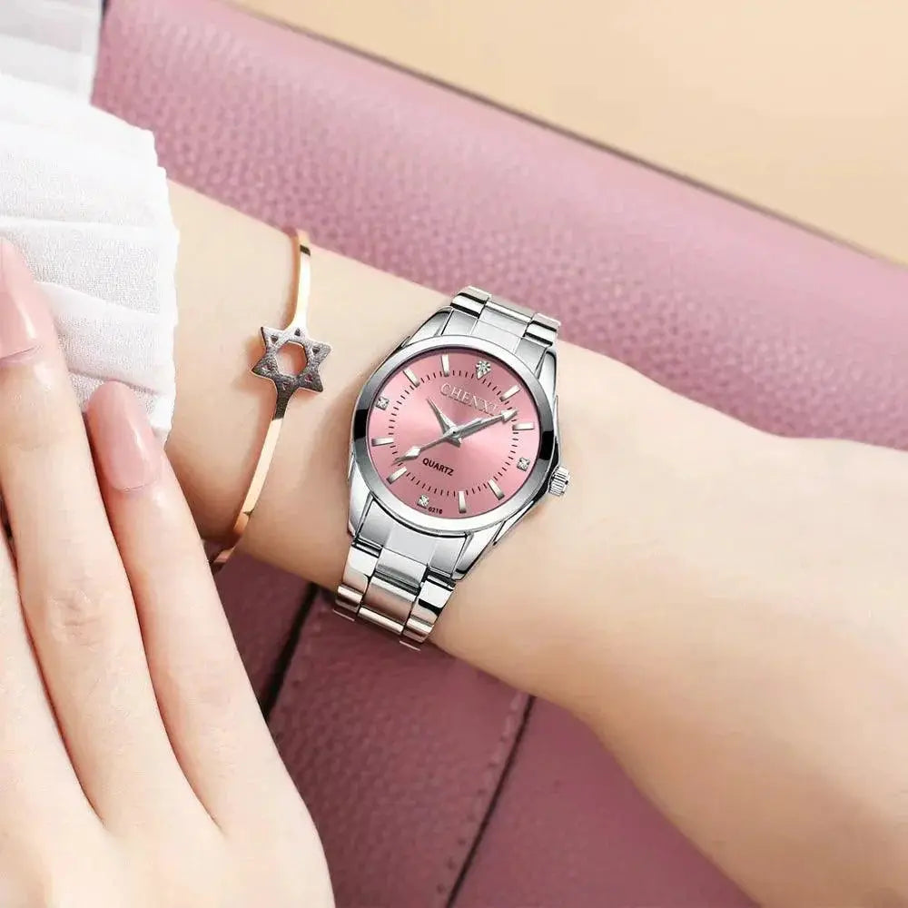 Chenxi Rhinestone Waterproof Watch Elegant Fashion Timepiece