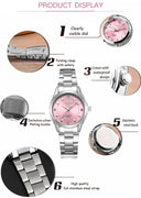 CHENXI Rhinestone Waterproof Watch Elegant Fashion Timepiece