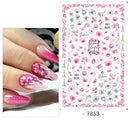 Cherry Blossom 3D Nail Decals Set Luxurious Nail Stickers