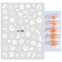Cherry Blossom 3D Nail Decals Set Luxurious Nail Stickers