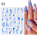 Cherry Love 3D Nail Art Sticker Set Russian Letter Decal Glam