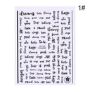 Cherry Love 3D Nail Art Sticker Set Russian Letter Decal Glam