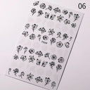 Cherry Love 3D Nail Art Sticker Set Russian Letter Decal Glam