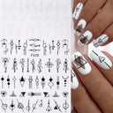 Cherry Love 3D Nail Art Sticker Set Russian Letter Decal Glam