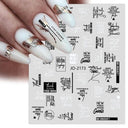 Cherry Love 3D Nail Art Sticker Set Russian Letter Decal Glam
