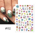 Cherry Love 3D Nail Art Sticker Set Russian Letter Decal Glam