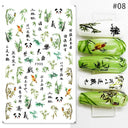 Cherry Love 3D Nail Art Sticker Set Russian Letter Decal Glam