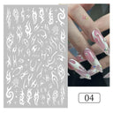 Cherry Love 3D Nail Art Sticker Set Russian Letter Decal Glam