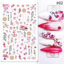 Cherry Love 3D Nail Art Sticker Set Russian Letter Decal Glam