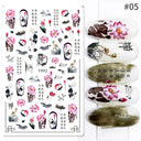 Cherry Love 3D Nail Art Sticker Set Russian Letter Decal Glam