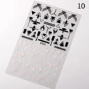 Cherry Love 3D Nail Art Sticker Set Russian Letter Decal Glam