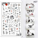 Cherry Love 3D Nail Art Sticker Set Russian Letter Decal Glam