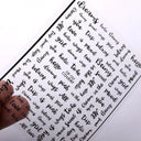 Cherry Love 3D Nail Art Sticker Set Russian Letter Decal Glam