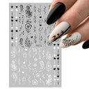 Cherry Love 3D Nail Art Sticker Set Russian Letter Decal Glam