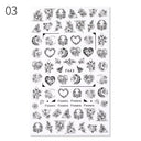Cherry Love 3D Nail Art Sticker Set Russian Letter Decal Glam