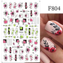 Cherry Love 3D Nail Art Sticker Set Russian Letter Decal Glam