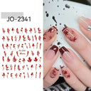 Cherry Love 3D Nail Art Sticker Set Russian Letter Decal Glam