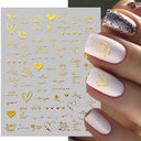 Cherry Love 3D Nail Art Sticker Set Russian Letter Decal Glam