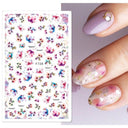 Cherry Love 3D Nail Art Sticker Set Russian Letter Decal Glam