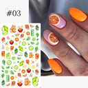 Cherry Love 3D Nail Art Sticker Set Russian Letter Decal Glam