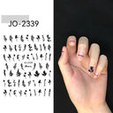 Cherry Love 3D Nail Art Sticker Set Russian Letter Decal Glam