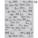 Cherry Love 3D Nail Art Sticker Set Russian Letter Decal Glam